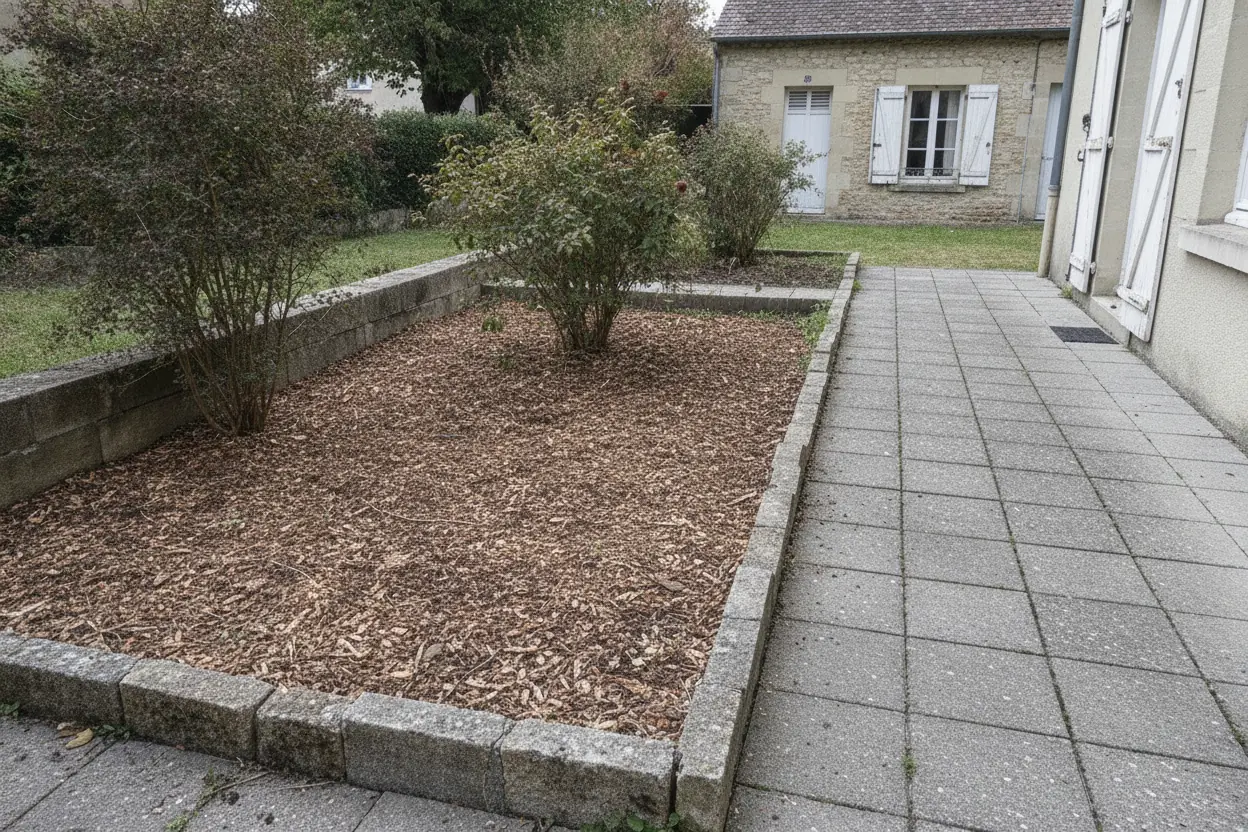 Massif remis à niveau après dessouchage à Dijon