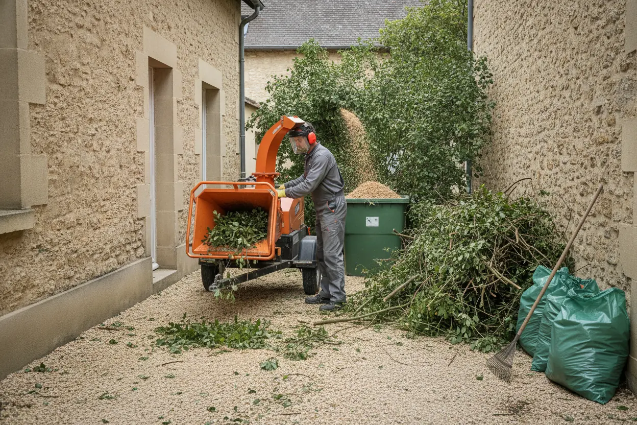 Ramassage de branches coupées à Chenôve